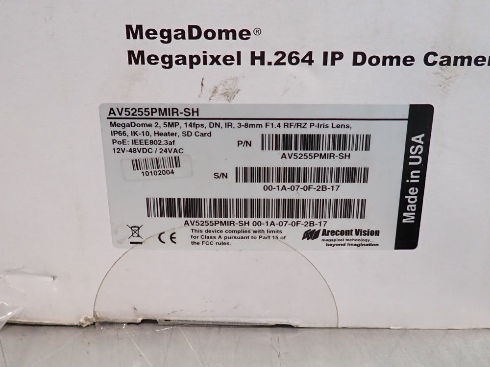 Arecont Vision Dome Camera - Av5255pmir-sh