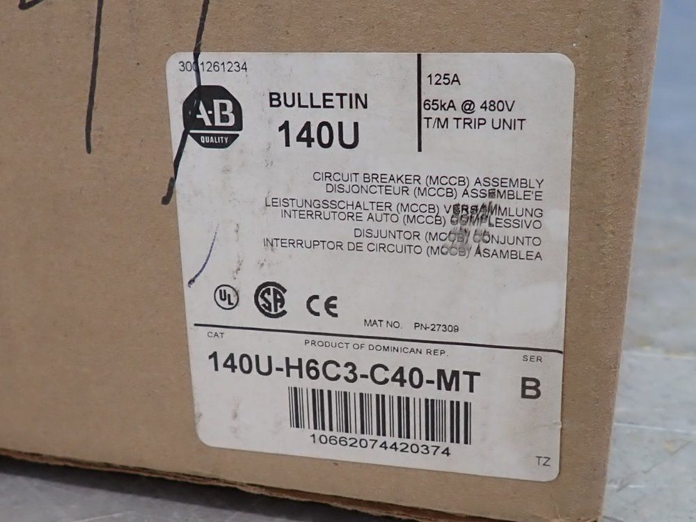 Allen Bradley Circuit Breaker - 140u-h6c3-c40b