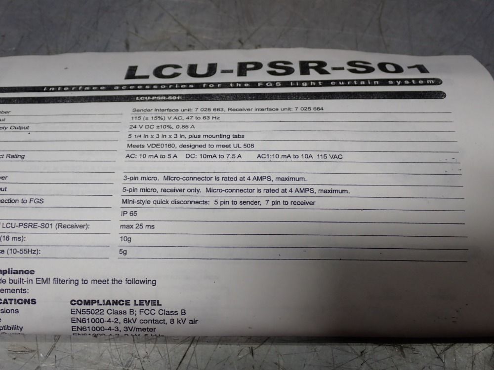 Sick Receiver Interface - Lcu-ps4-s01