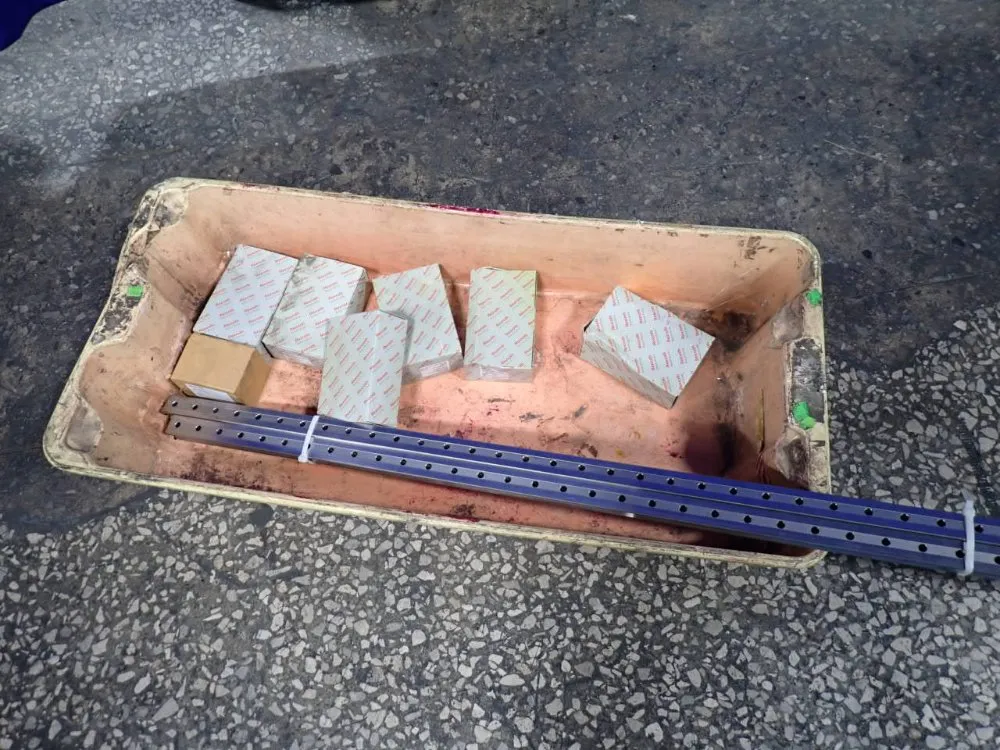 Rexroth 67" Roller Carriages, Linear Rails