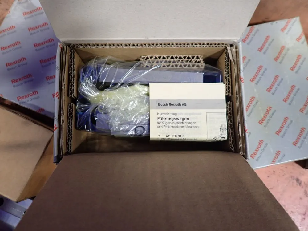 Rexroth 67" Roller Carriages, Linear Rails