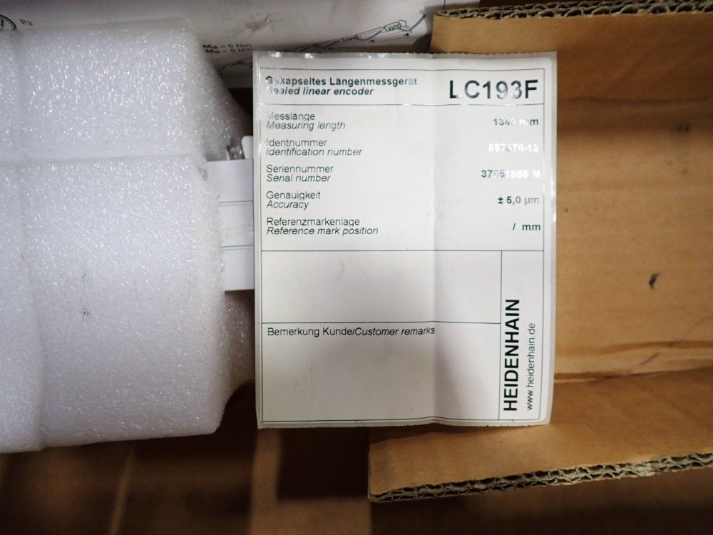 Heidenhein 58" Sealed Linear Encoder - Ll193f