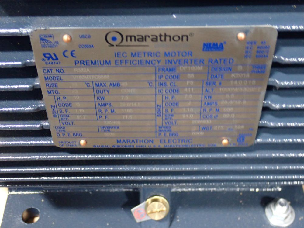 Marathon Electric 10 Hp Motor - V160mtfc6586