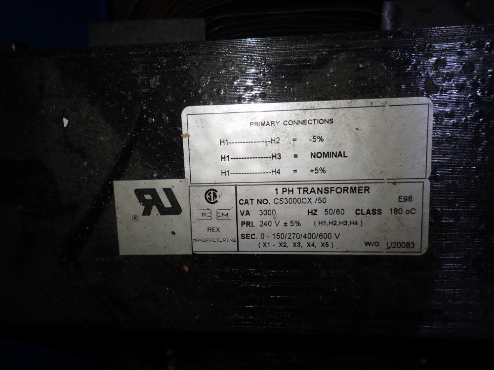 Powerstat 9.8 Kva Variable Autotransformer - 1296d