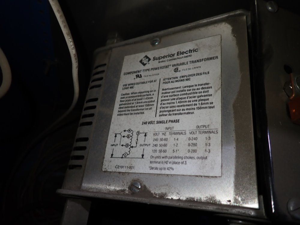 Powerstat 9.8 Kva Variable Autotransformer - 1296d
