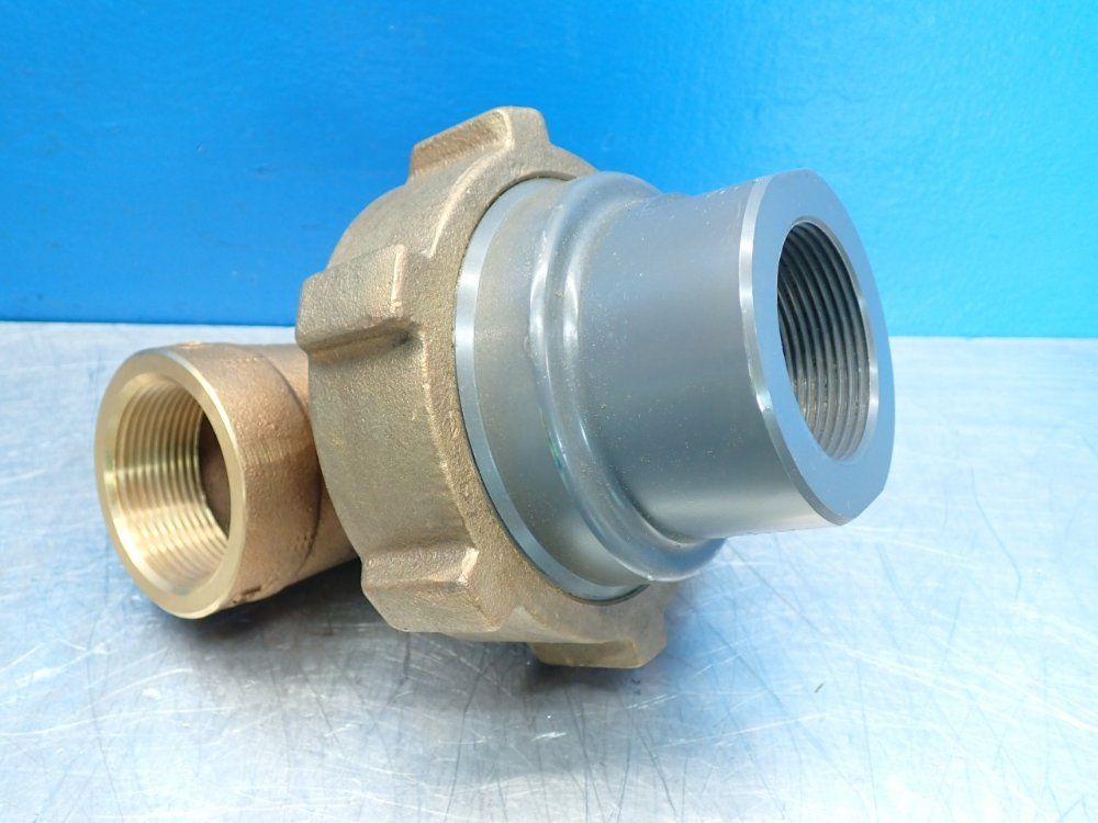 Barco 300psi Water, 200psi Steam 1 1/2" Flange Thickness 90° Ball Swivel Joint Bronze Ball & Nut With Iron Body - Be-32007-24-24