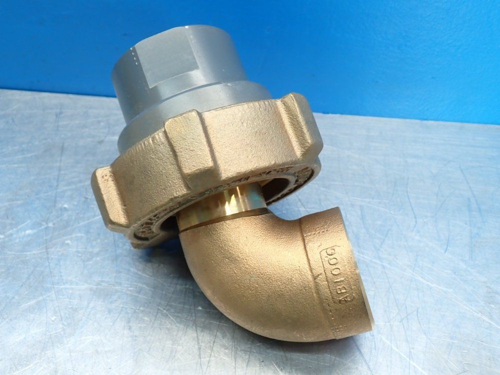 Barco 300psi Water, 200psi Steam 1 1/2" Flange Thickness 90° Ball Swivel Joint Bronze Ball & Nut With Iron Body - Be-32007-24-24