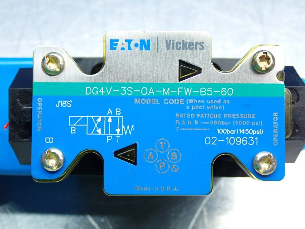 Eaton / Vickers 1450psi Hydraulic Directional Control Valve - Dg4v-3s-oa-m-fw-b5-60
