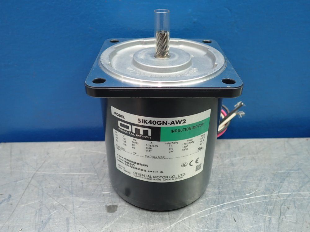 Oriental Motor 1/19hp Induction Motor - 5ik40gn-aw2u