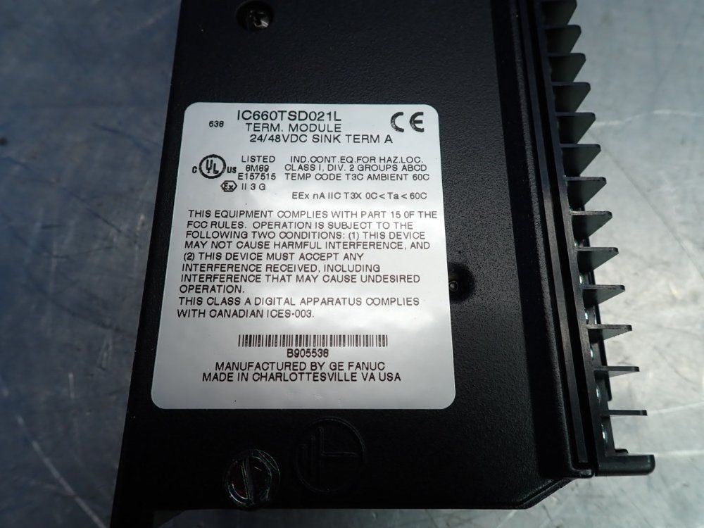 Ge Fanuc Control Module - Ic660bbd021w