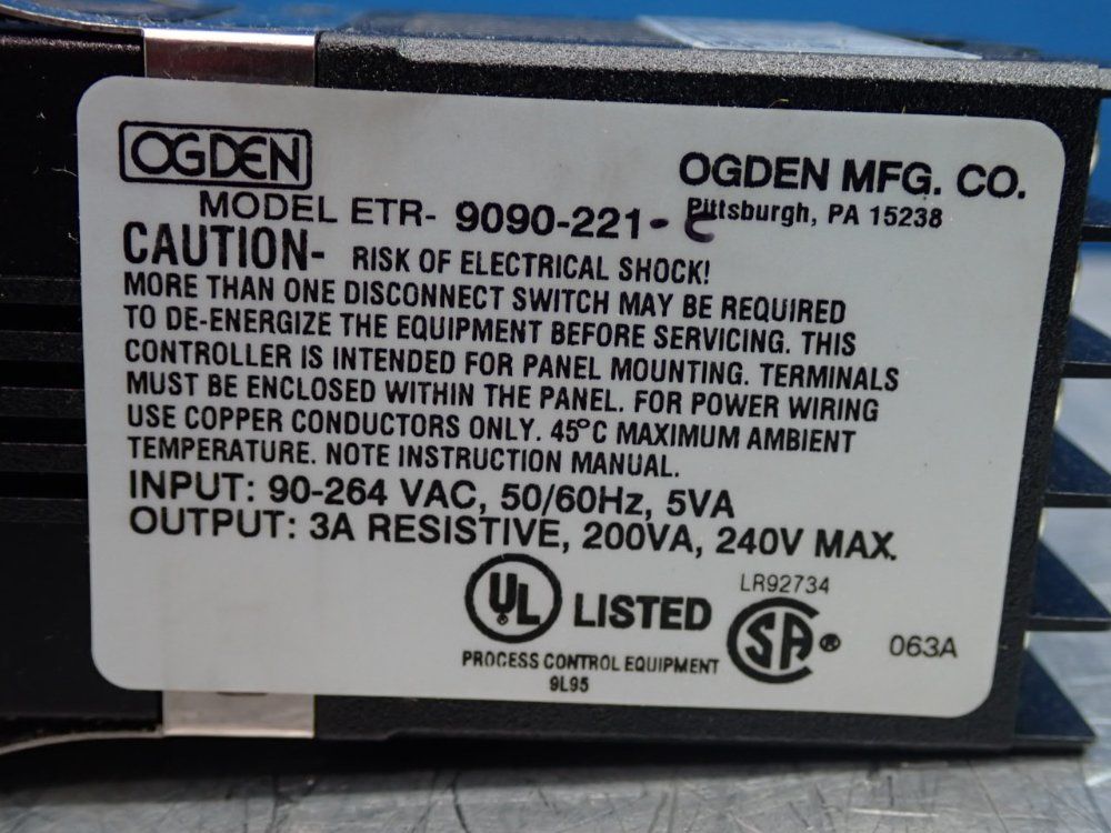 Ogden Temperature Controller - Etr-9090-221