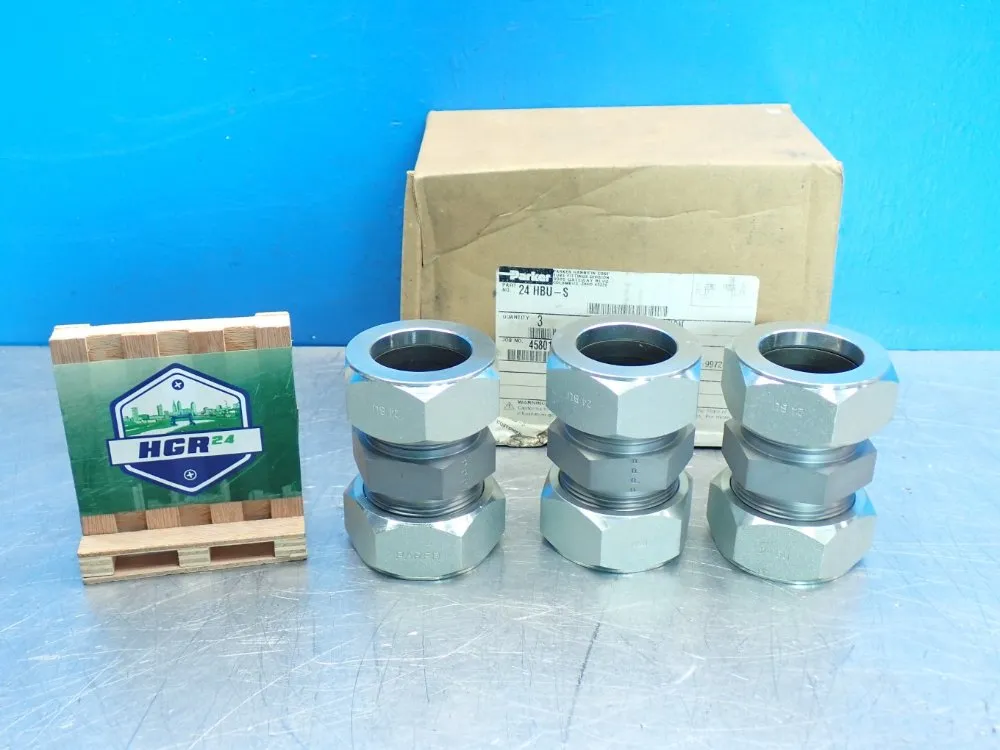 Parker Straight Compression Flareless Fitting - 24hbu-s