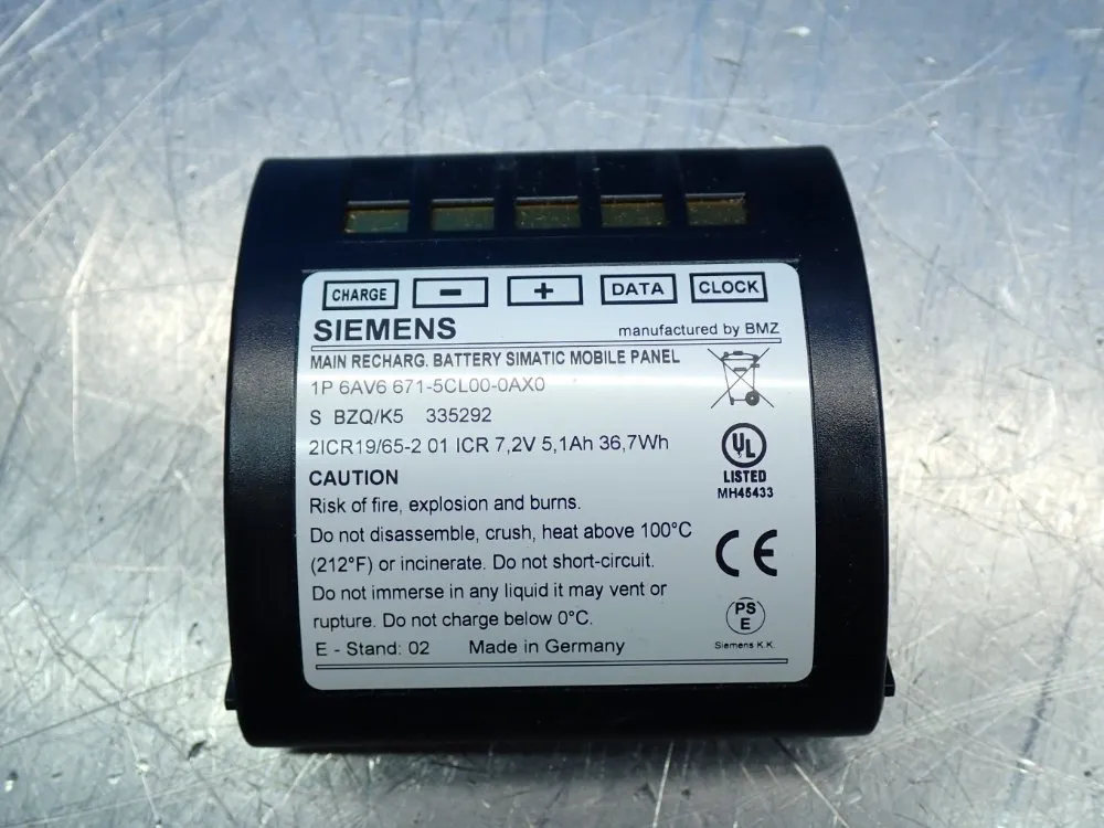 Siemens Main Battery Mobile Panel Iwlan Lithium Battery - 6av6671-5cl00-0ax0