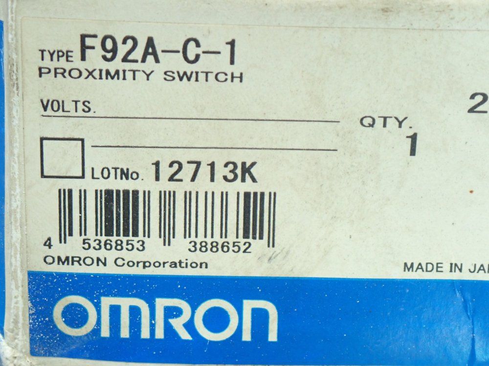 Omron Inductive Proximity Sensor - F92a-c-1