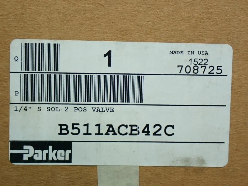 Parker 1/4" Npt Inline Solenoid Valve B-series - B511acb49c