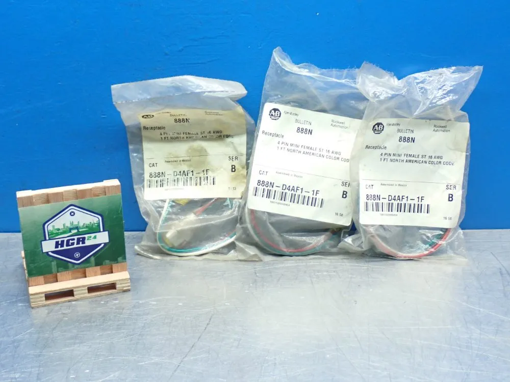 Allen Bradley Mini Receptacle 4-pin - 888n-d4af1-1f