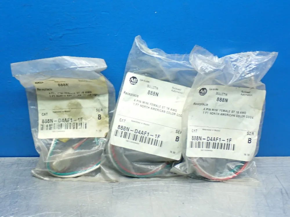 Allen Bradley Mini Receptacle 4-pin - 888n-d4af1-1f