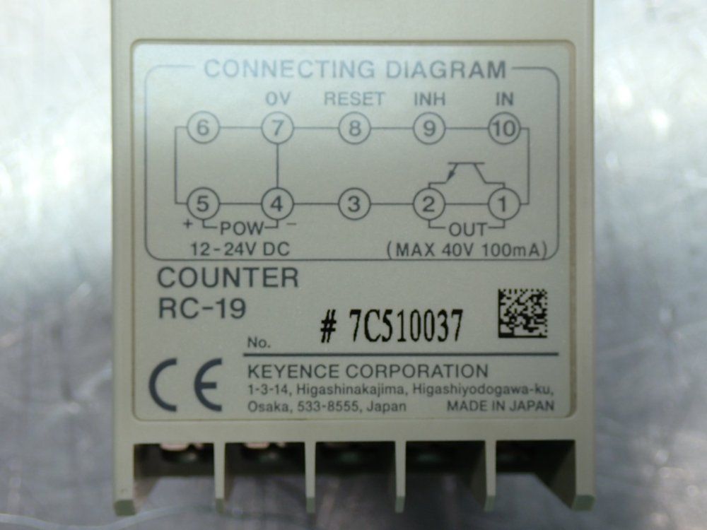 Keyence Lcd Display Electronic Preset Counter - Rc-19