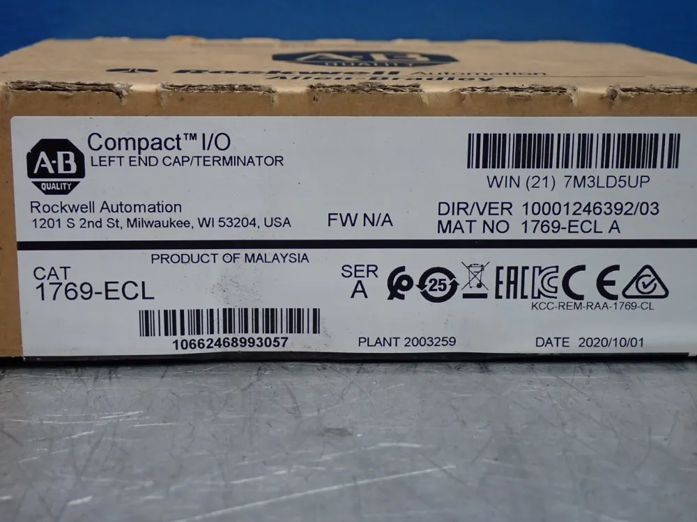 Allen Bradley Compact I/o - 1769-ecl