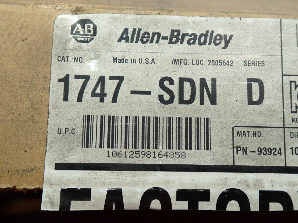 Allen Bradley Scanner Module - 1747-sdn