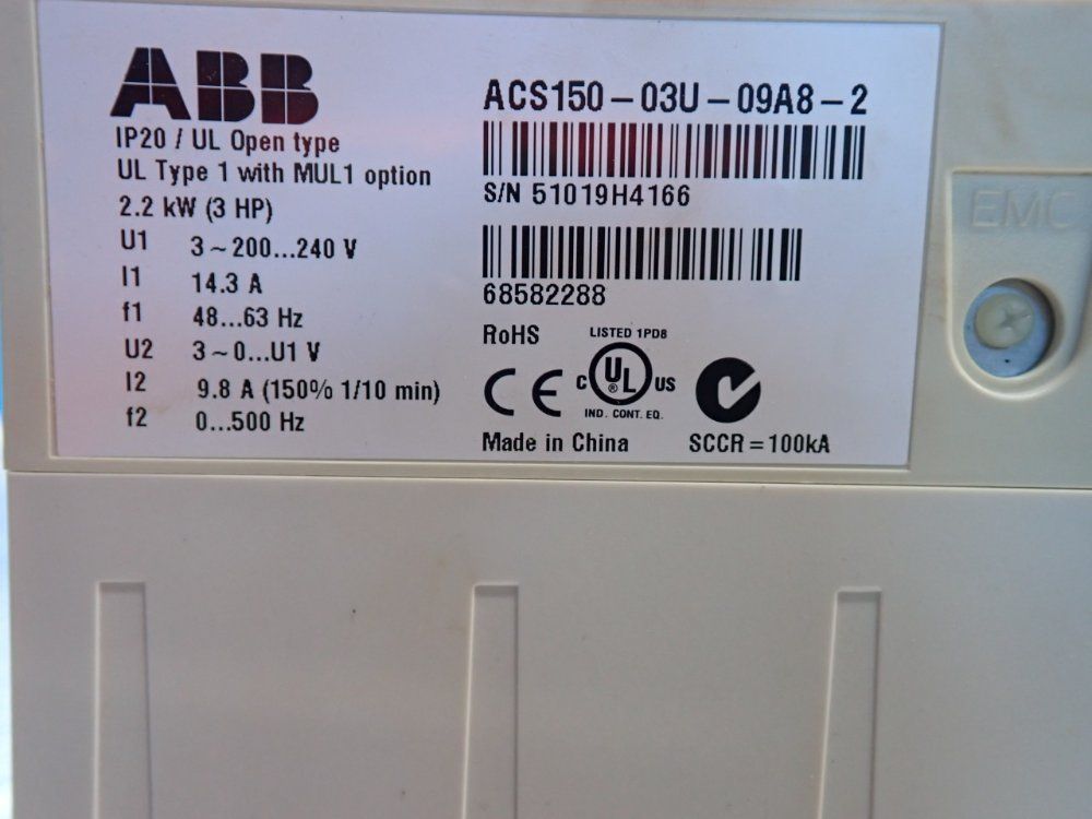 Abb 2.2 Kw/3 Hp Acs150 Frequency Converter - Acs150-03u-09a8-2