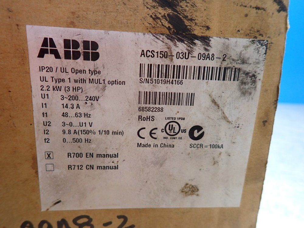 Abb 2.2 Kw/3 Hp Acs150 Frequency Converter - Acs150-03u-09a8-2