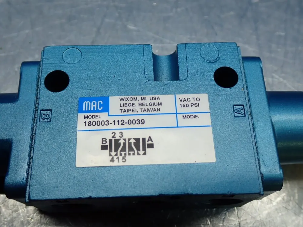 Mac 1800 Series Solenoid Valve - 180003-112-0039