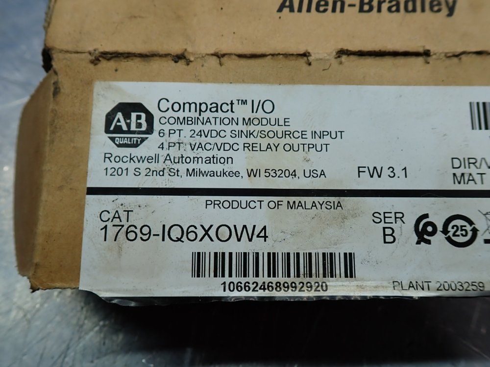 Allen Bradley Cobination Module - 1769-iq6xow4