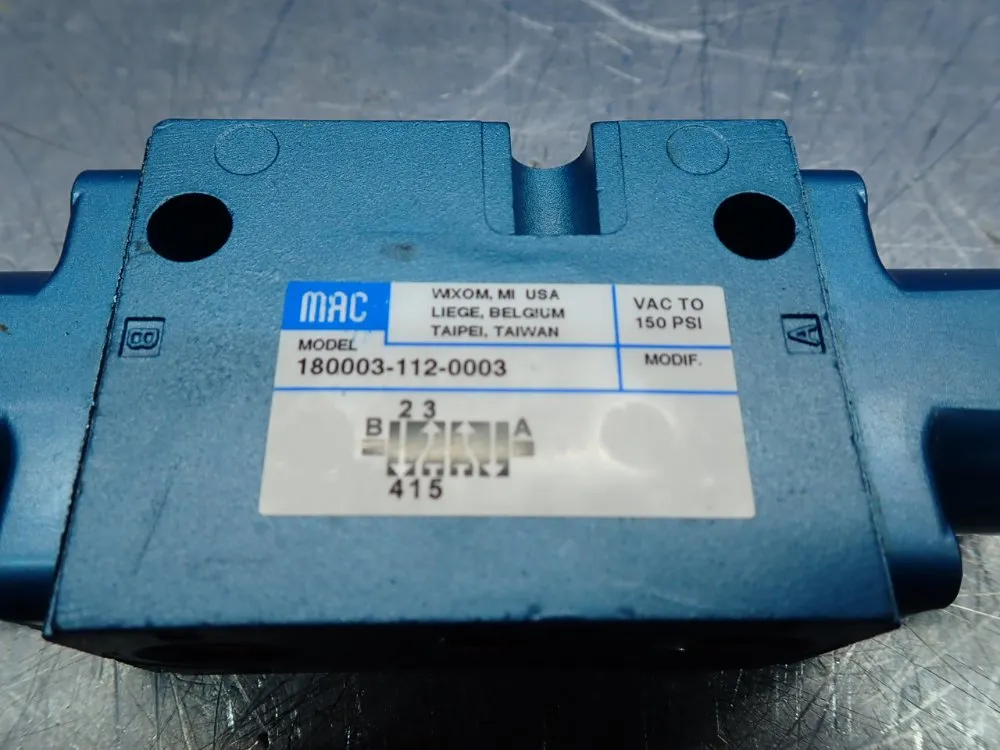 Mac Solenoid Valve - 180003-112-0003