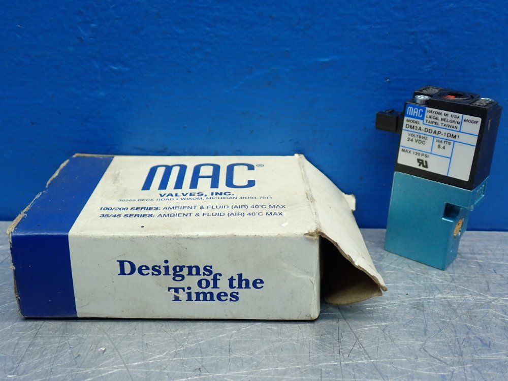 Mac 120 Psi Solenoid Valve - Dm3a-ddap-1dm1