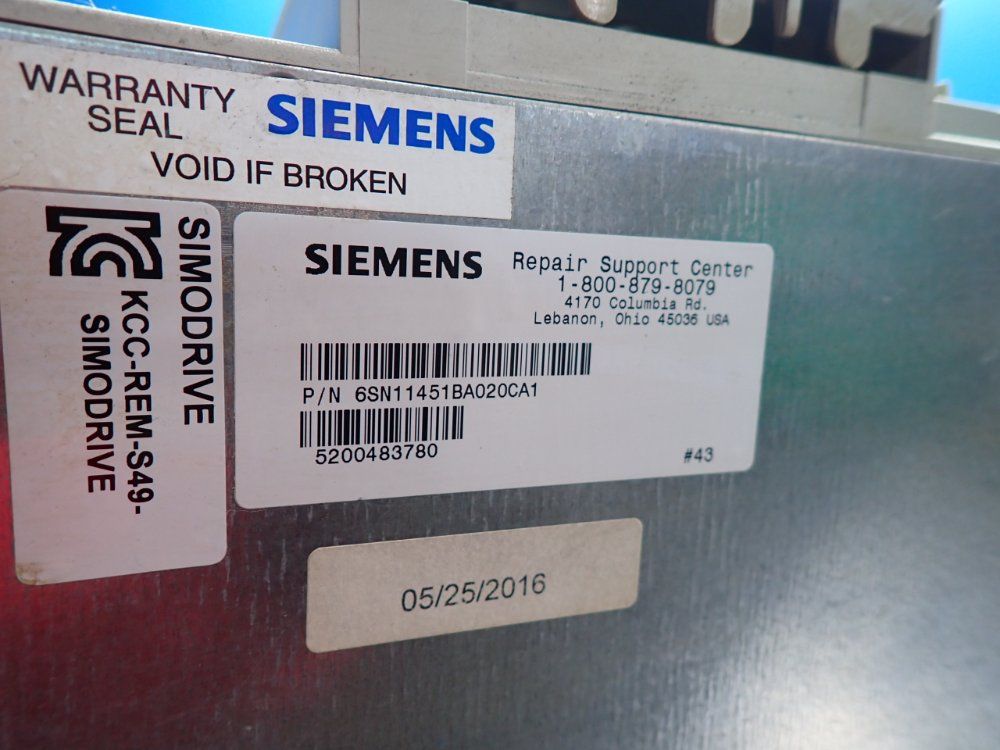 Siemens Infeed Module - 65n1145-1ba02-0ca1