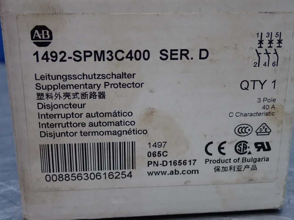 Allen Bradley Miniature Circuit Breaker - 1492-spm3c400