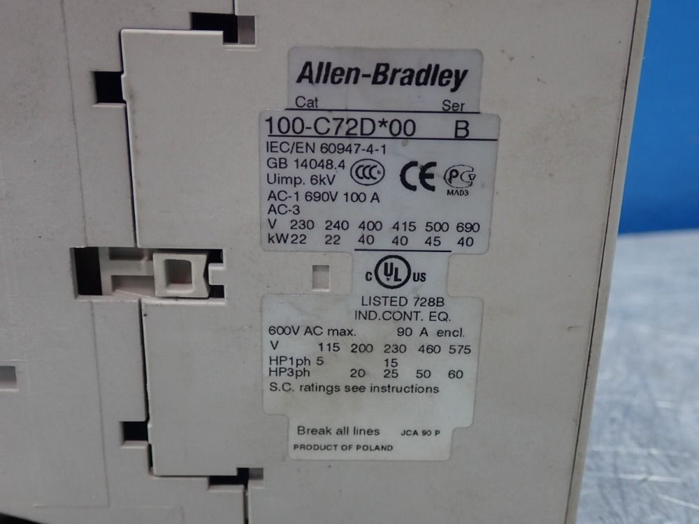 Allen Bradley Contactor - 100-c72d00