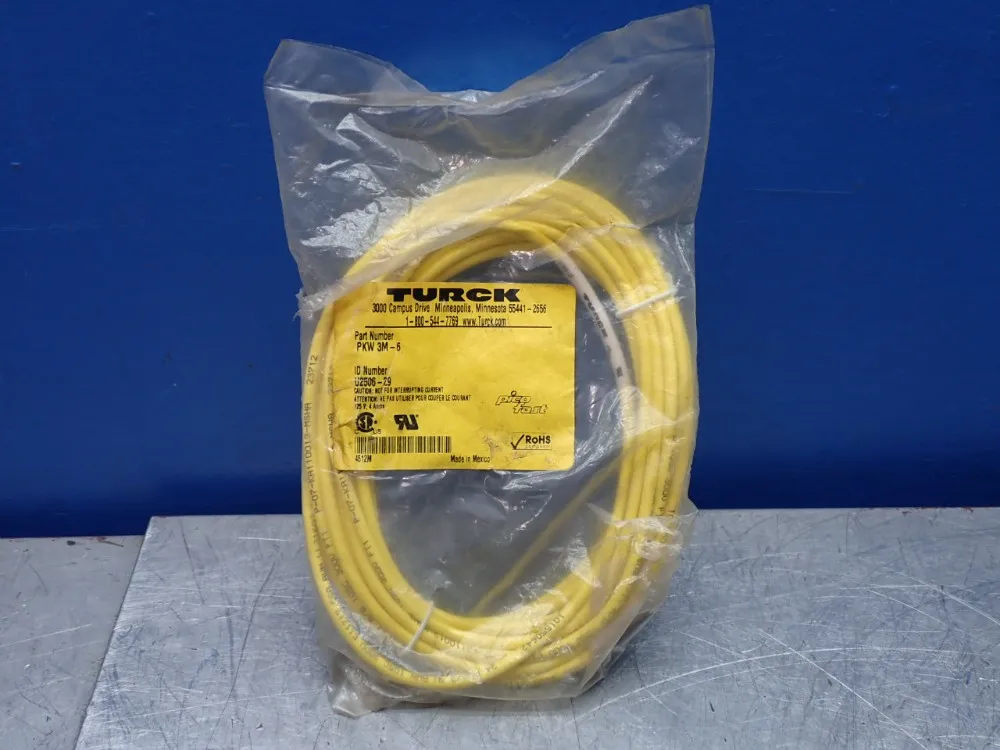 Turck Single Ended Cordset - Pkw 3m-5