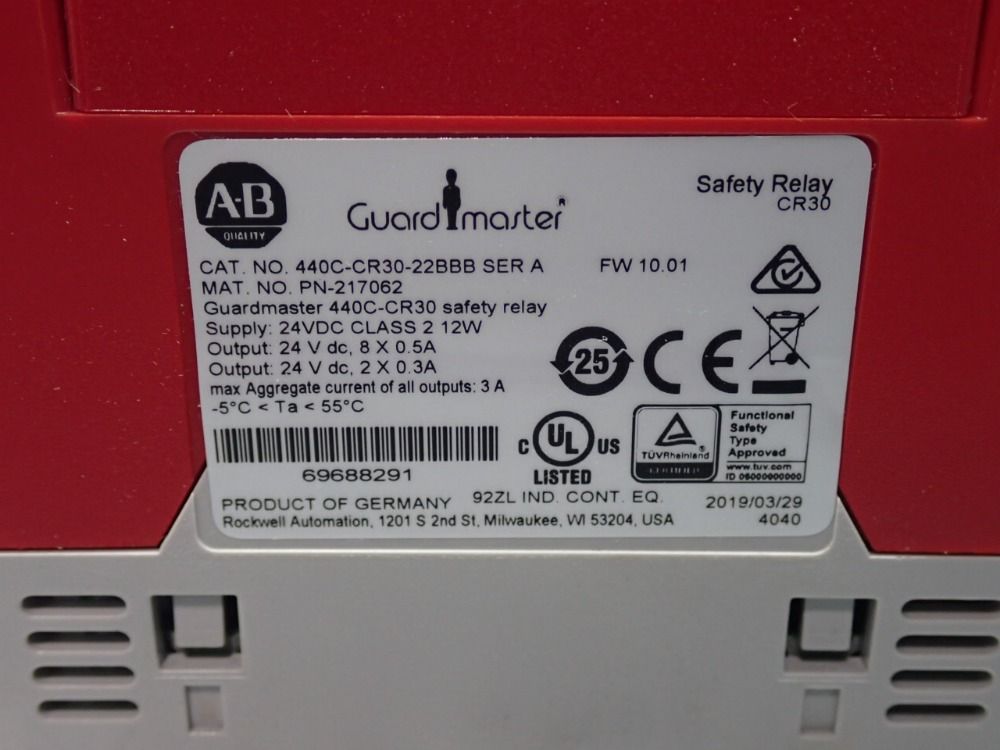 Allen Bradley Safety Relay - 440c-cr30-22bbb