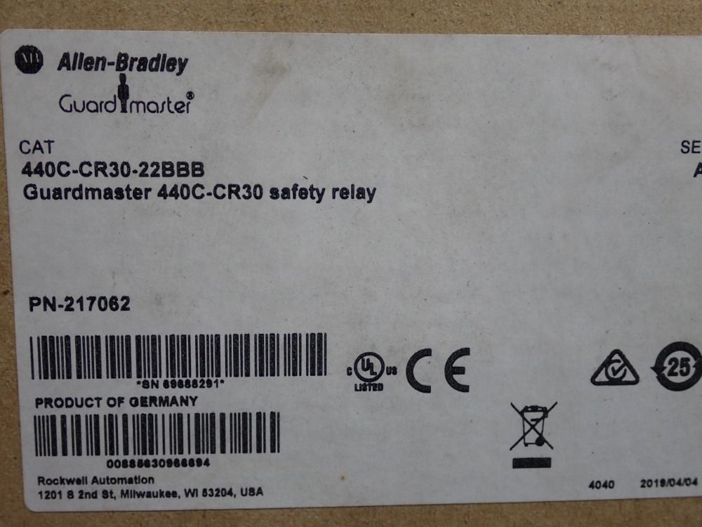 Allen Bradley Safety Relay - 440c-cr30-22bbb