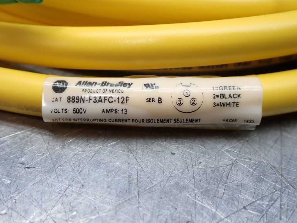 Allen Bradley Mini/minii Plus Cordset - 889n-f3afc-12f
