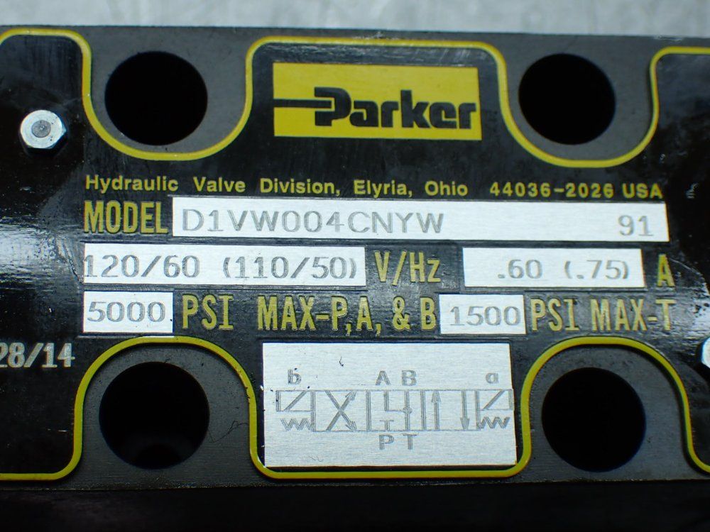 Parker Hydraulic Directional Control Valve - D1vw004cnyw