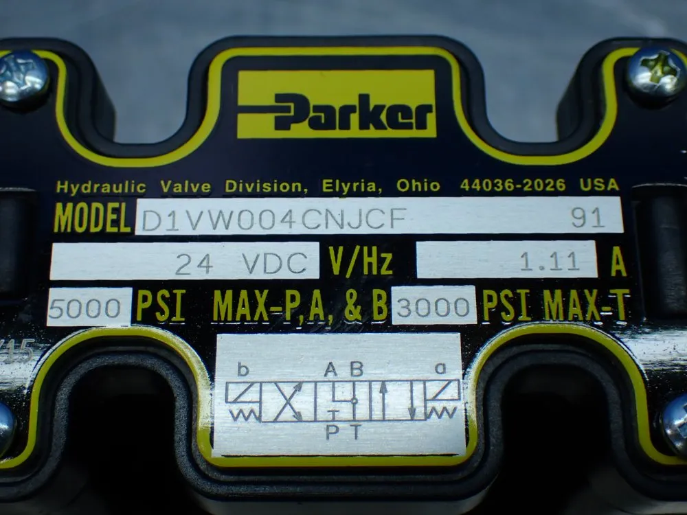 Parker Hydraulic Solenoid Valve - D1vw004cnjcf