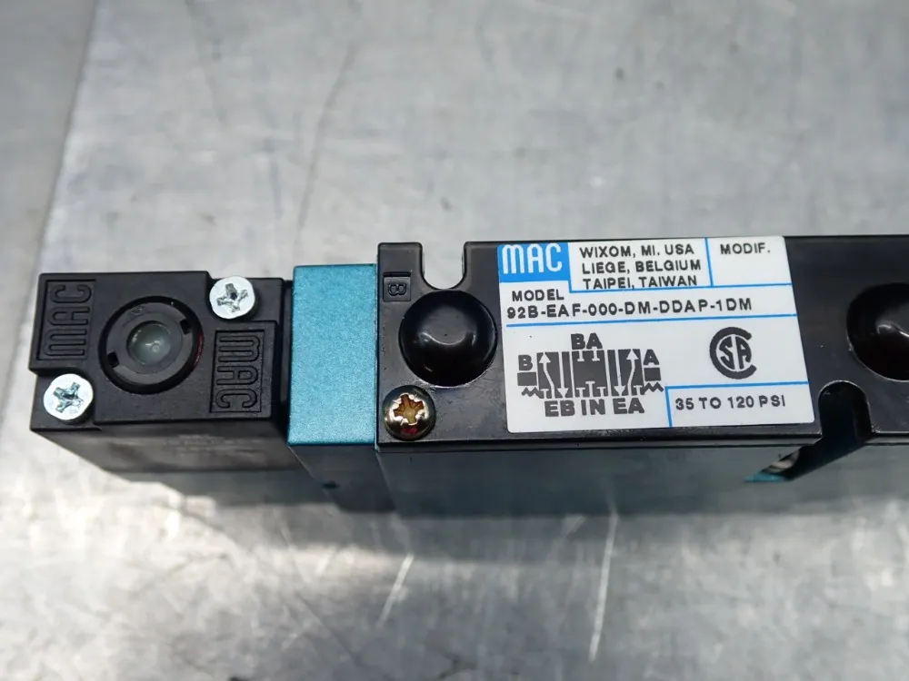 Mac 92 Series Solenoid Valve - 92b-eaf-000-dm-ddap-1dm