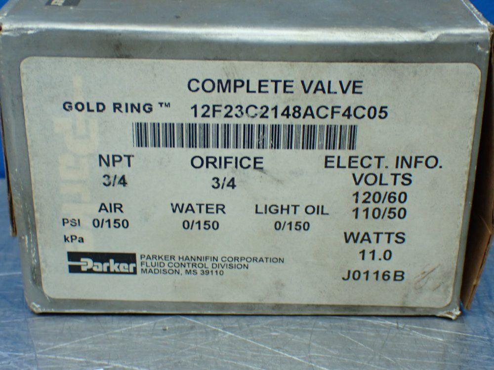 Parker 3/4"npt, 3/4"orifice. Solenoid Valve. - 12f23c2148acf4c05
