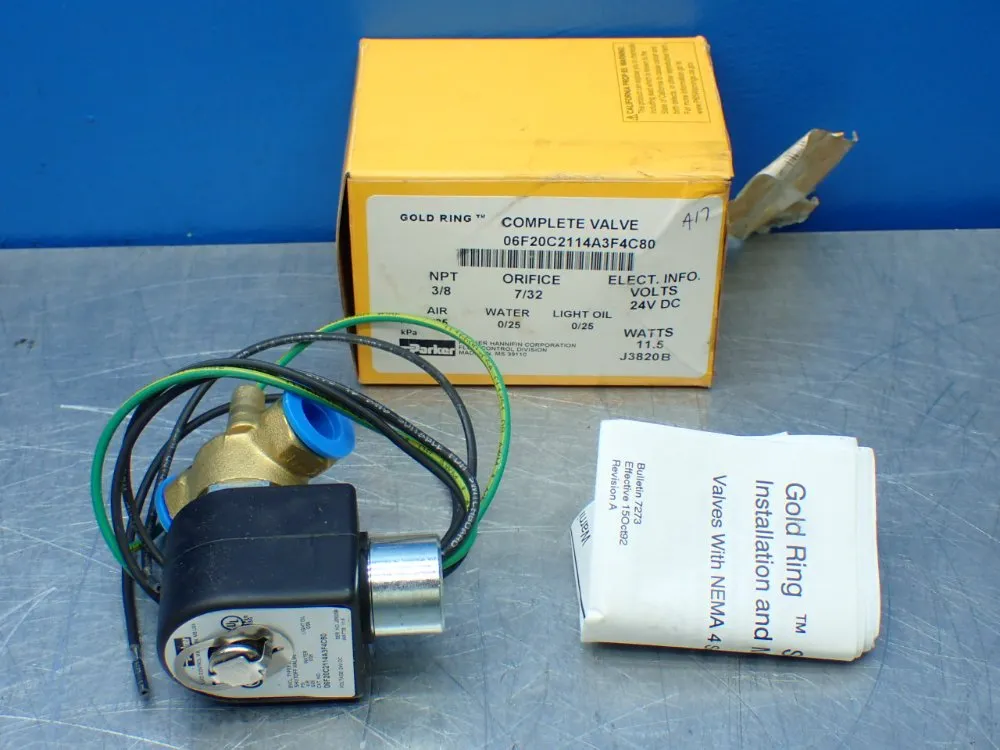 Parker 3/8"npt, 7/32"orifice Solenoid Valve. - 06f20c2114a3f4c80