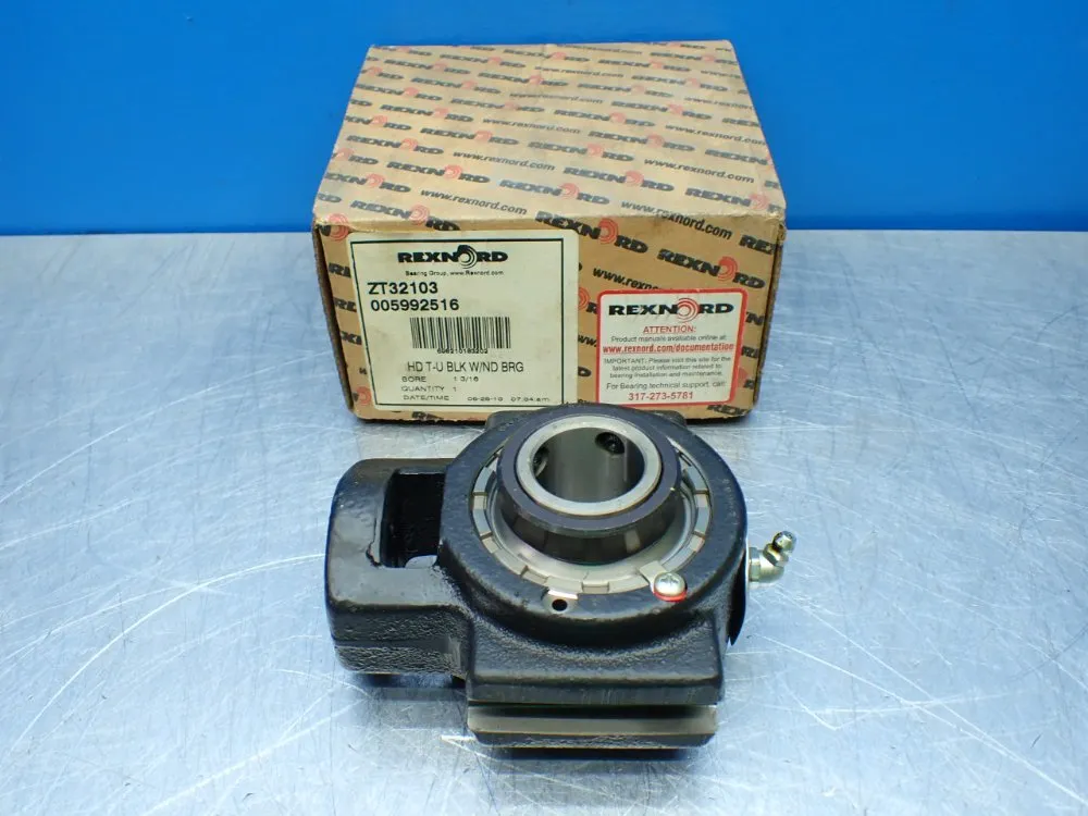 Rexnord Side Mount, Spherical Roller, 1-3/16 In Bore Roller Bearing Take-up Unit - Zt32103