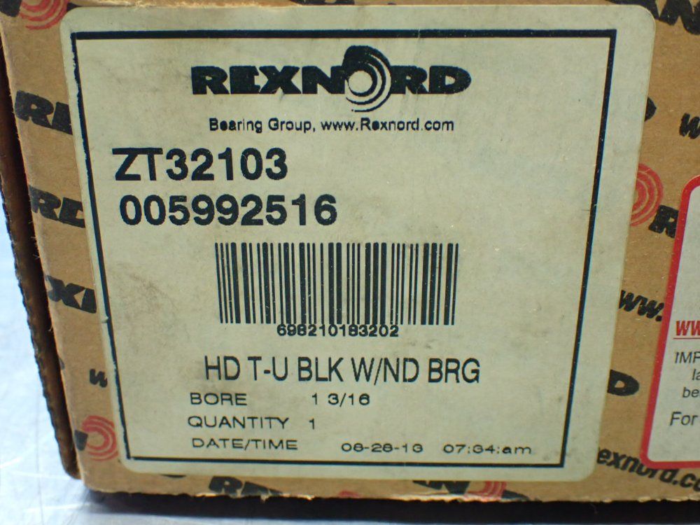 Rexnord Side Mount, Spherical Roller, 1-3/16 In Bore Roller Bearing Take-up Unit - Zt32103