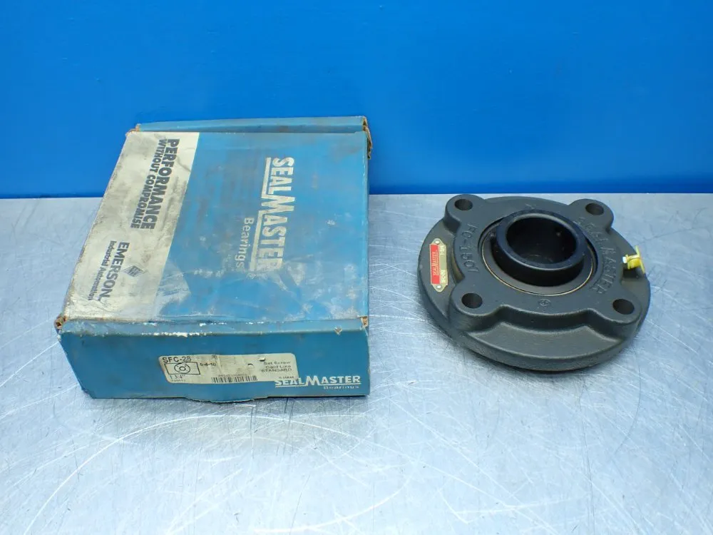 Sealmaster 1-3/4 In Bore, 4-bolt Piloted Flange Four-bolt Piloted Flange Ball Bearing Unit - Sfc-28