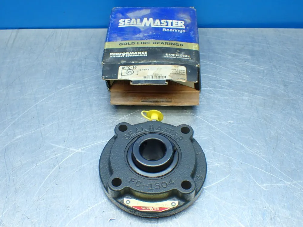 Sealmaster 1 In Bore, 4-bolt Piloted Flange Four-bolt Piloted Flange Ball Bearing Unit - Mfc-16