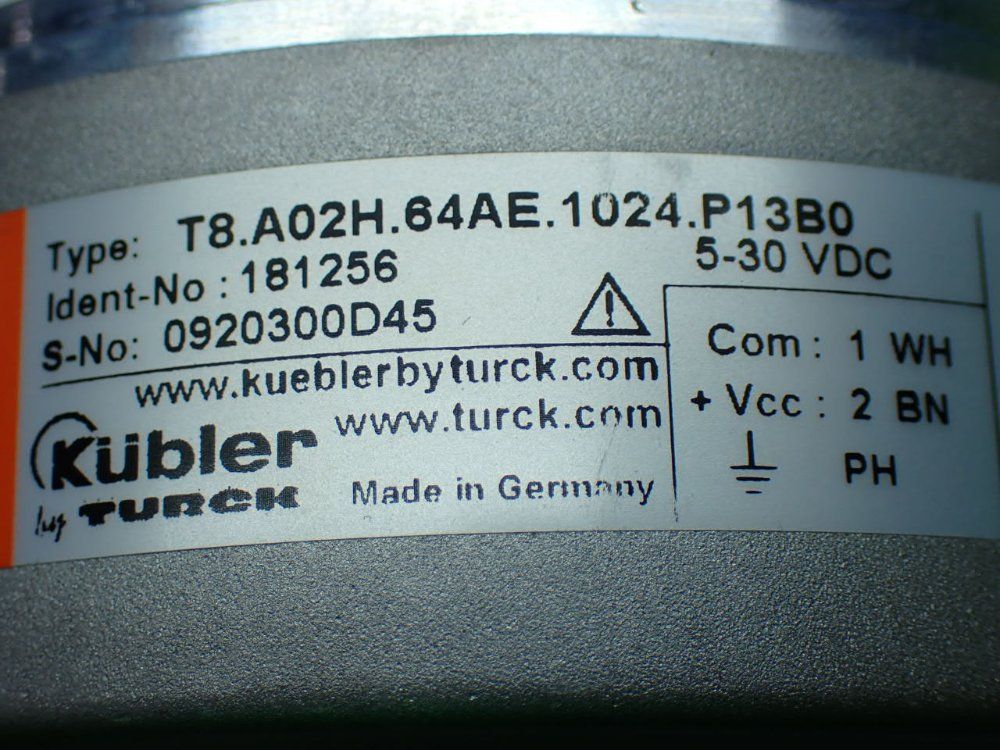 Turck Kubler Marathon Drive Motor Encoder - A02h1024-bc