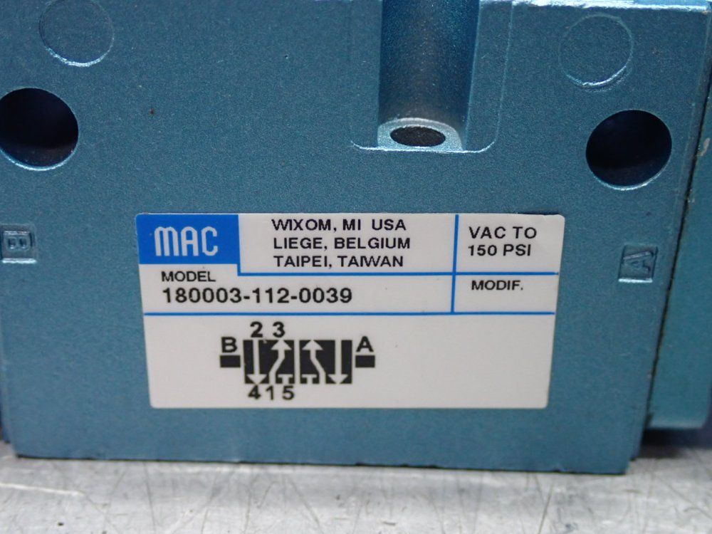 Mac 1800 Series Solenoid Valve - 180003-112-0039