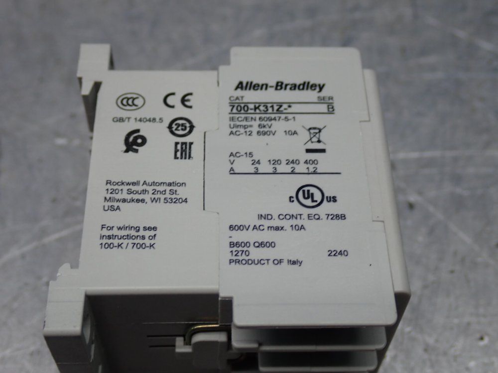 Allen Bradley Control Relay - 700-k31z-dj