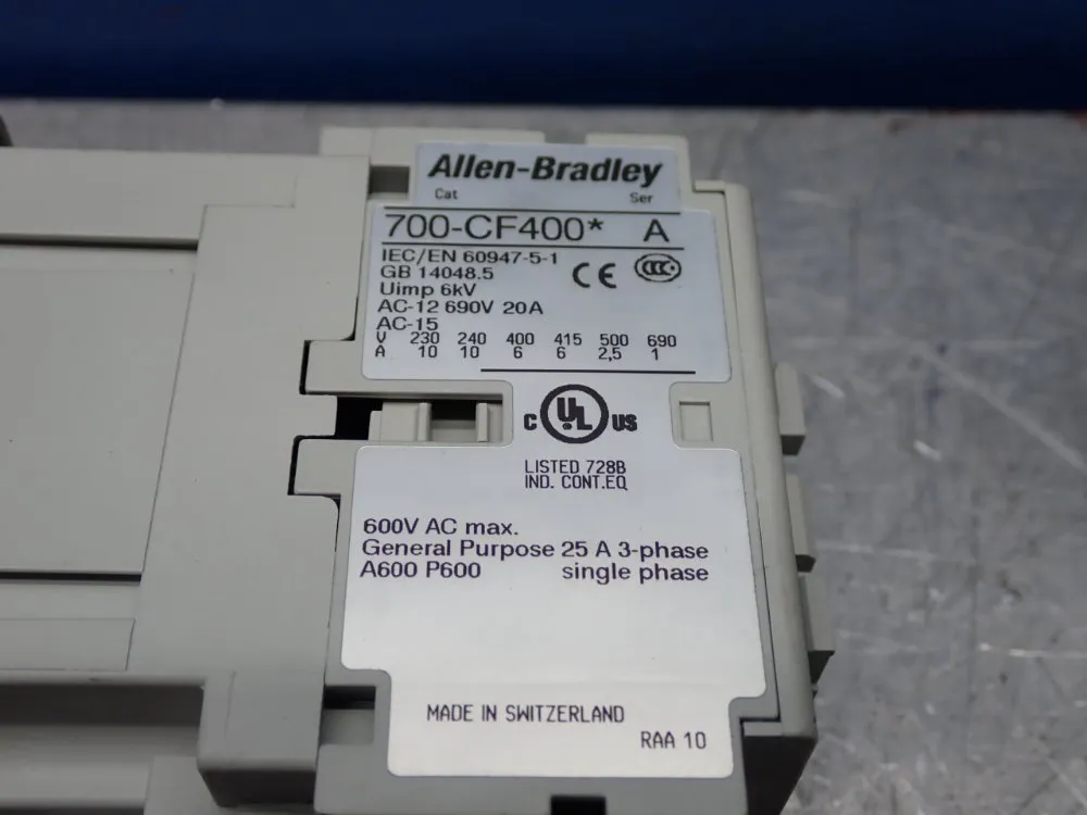 Allen Bradley Control Relay - 700-cf400d